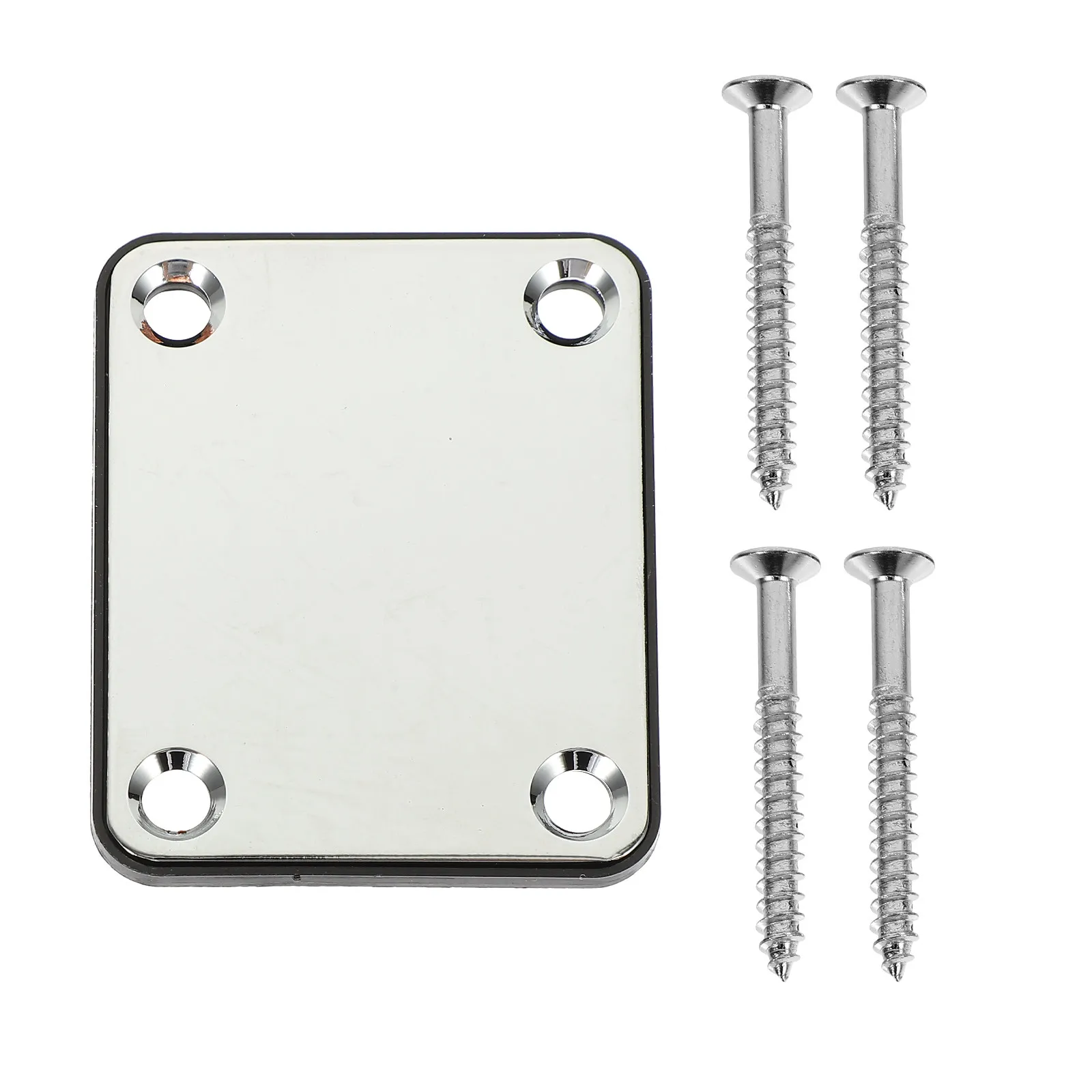 1Set Heavy Duty Electric Guitar Neck Mounting Plate Replacement Kit with Screws for Enhanced Stability Decoration and Guitar