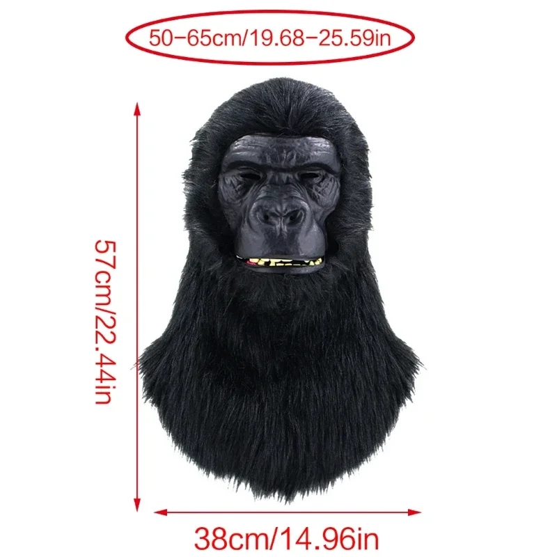 Masque effrayant nouveauté masques de singe Animal chimpanzé gorilles masque de tête avec cheveux habiller masque Halloween fête décor femmes livraison directe