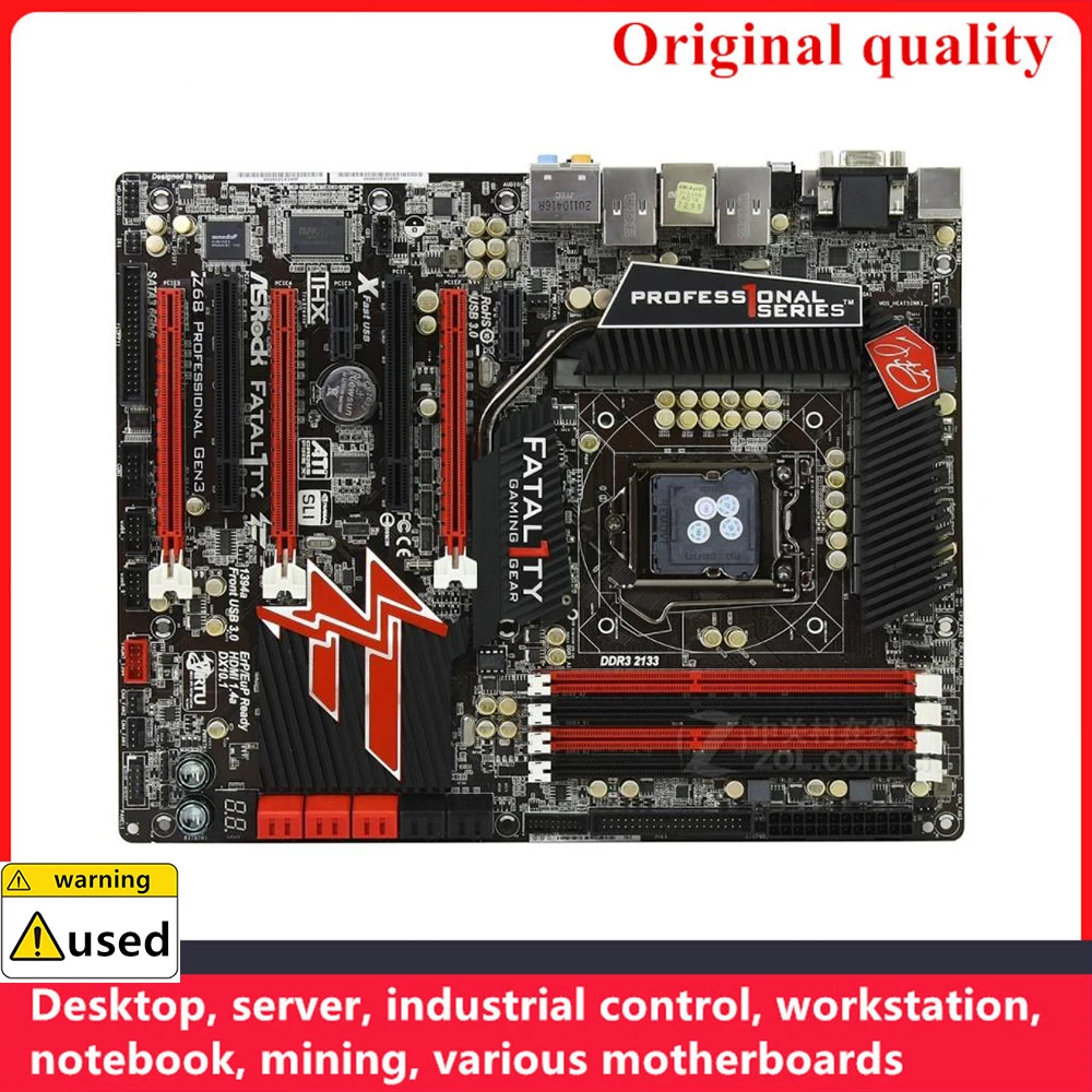 

Used For ASROCK Z68 Professional Gen3 Motherboards LGA 1155 DDR3 16GB M-ATX For Intel Z68 Overclocking Mainboard SATA III USB3.0