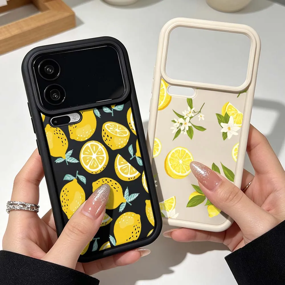 

Design Lemon Leaf Pattern Cover For Xiaomi Mi 17 15 14 13 12 11 14T 13T 9T 12S Pro Max Lite Eye Ladder Phone Case