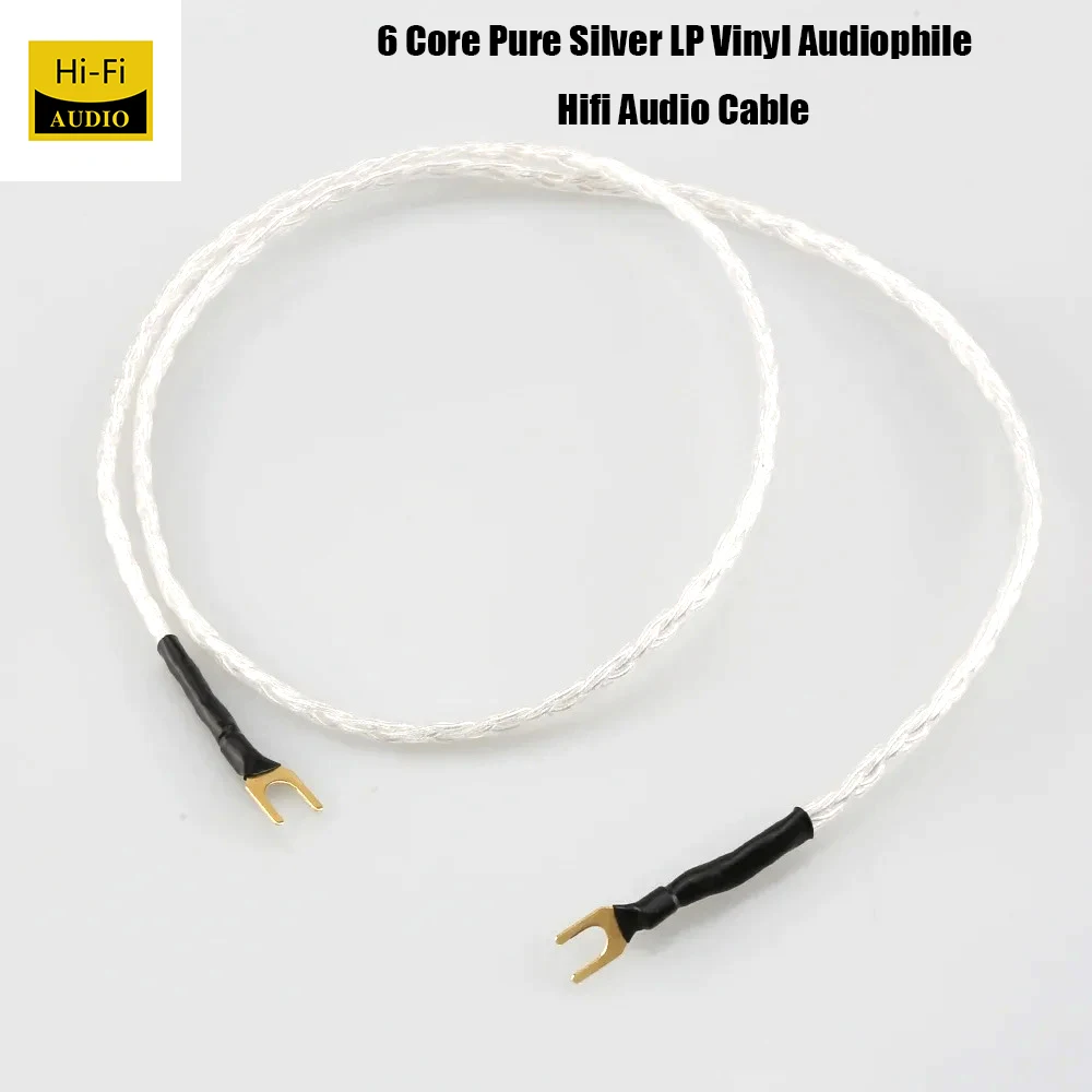 

Высокое качество 6-ядерный чистый серебристый LP винил аудиофильский Hi-Fi аудиокабель усилитель заземляющий провод