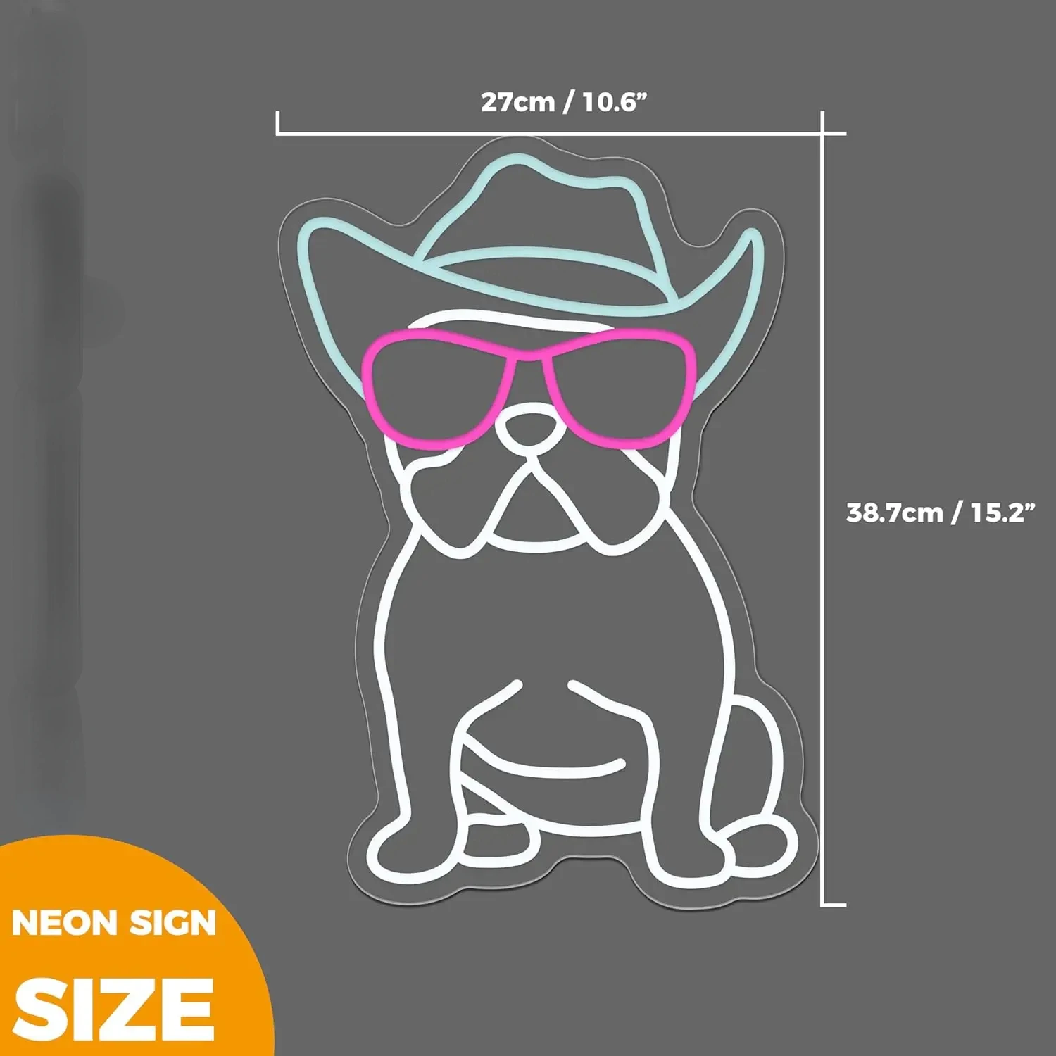 French Bulldog Neon Sign ,Adjustable LED lights, USB power supply, suitable for room decoration, gaming rooms, birthday gifts