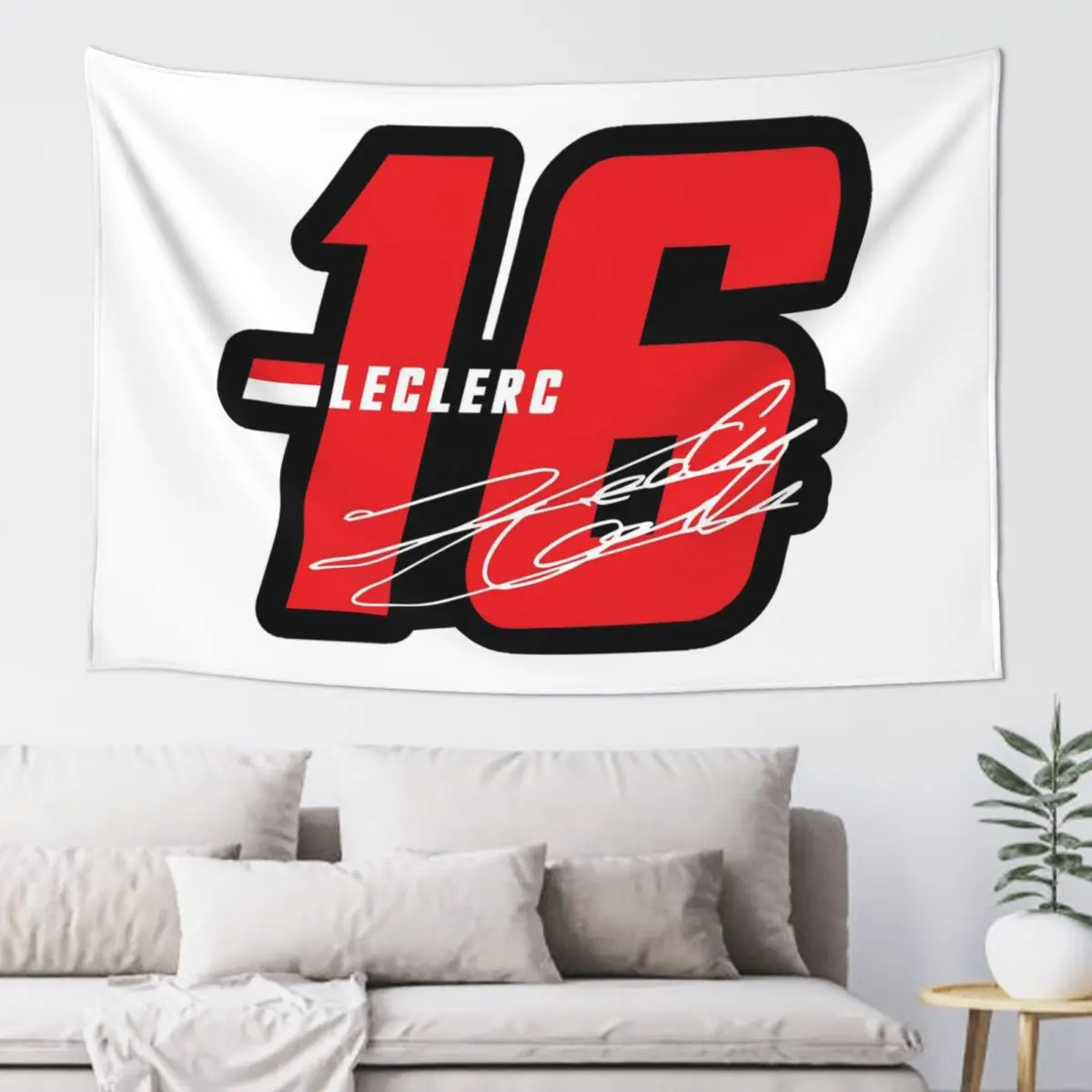 Leclerc 16 F1 Tapestry Funny Wall Hanging Aesthetic Home Decor Tapestries for Living Room Bedroom Dorm Room