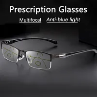 TR90 Titanium Multifocal Reading Glasses Photochromic Men Women Progressive Bifocal Anti Blue Ray UV Protect Presbyopic Glasses