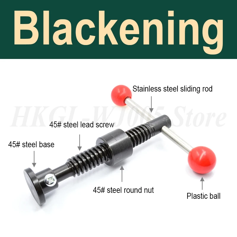 T12-T50 45# Steel Lead Screw Set L=150-350mm Trapezoidal Lead Screw Fixture For Woodworking Machinery, Blackened/Galvanized