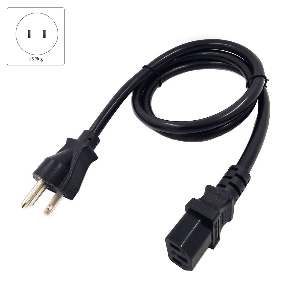 US NEMA 6-15P to IEC320 C13 AC Power Cord, 15A/250V Computer 3X2.08mm Extension Cable(US