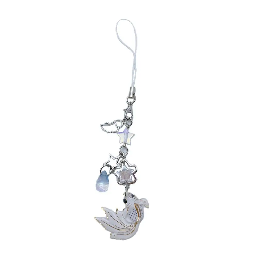 

Y2K Good Luck Mobile Phone Chain Koi Beaded Phone Lanyard Star Flower Phone Pendant Backpack