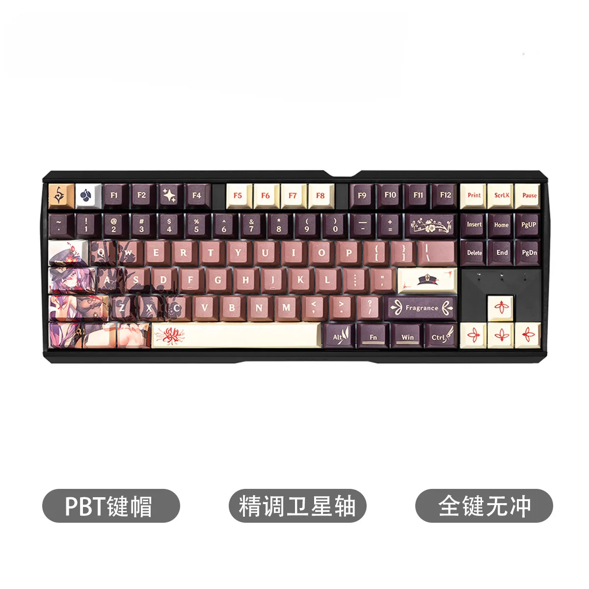 CHERRY MX3.0S TKL Genshin Impact hutao Limited Edition Alloy RGB 88key Wired Mechanical Keyboard