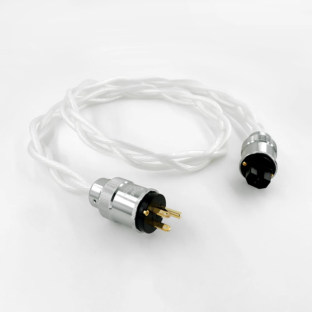 New 5N OCC single crystal US & EU AC Audiophile audio amplifier DAC filter HIFI silver Power cable PREFFAIR rhodium plating plug