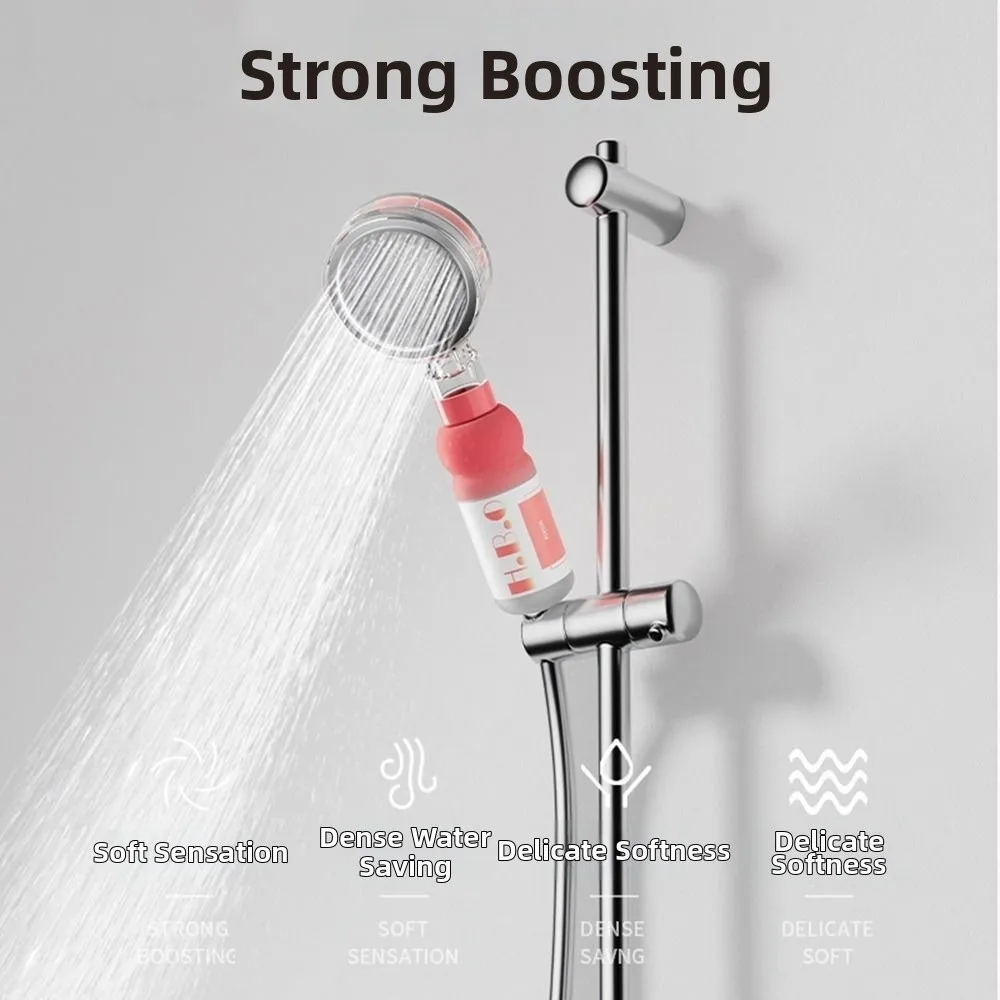 فلتر مياه برأس دش وردي مختلط بفيتامين C، فلتر مياه عطري مضاد للتحديق، إزالة الشوائب #3