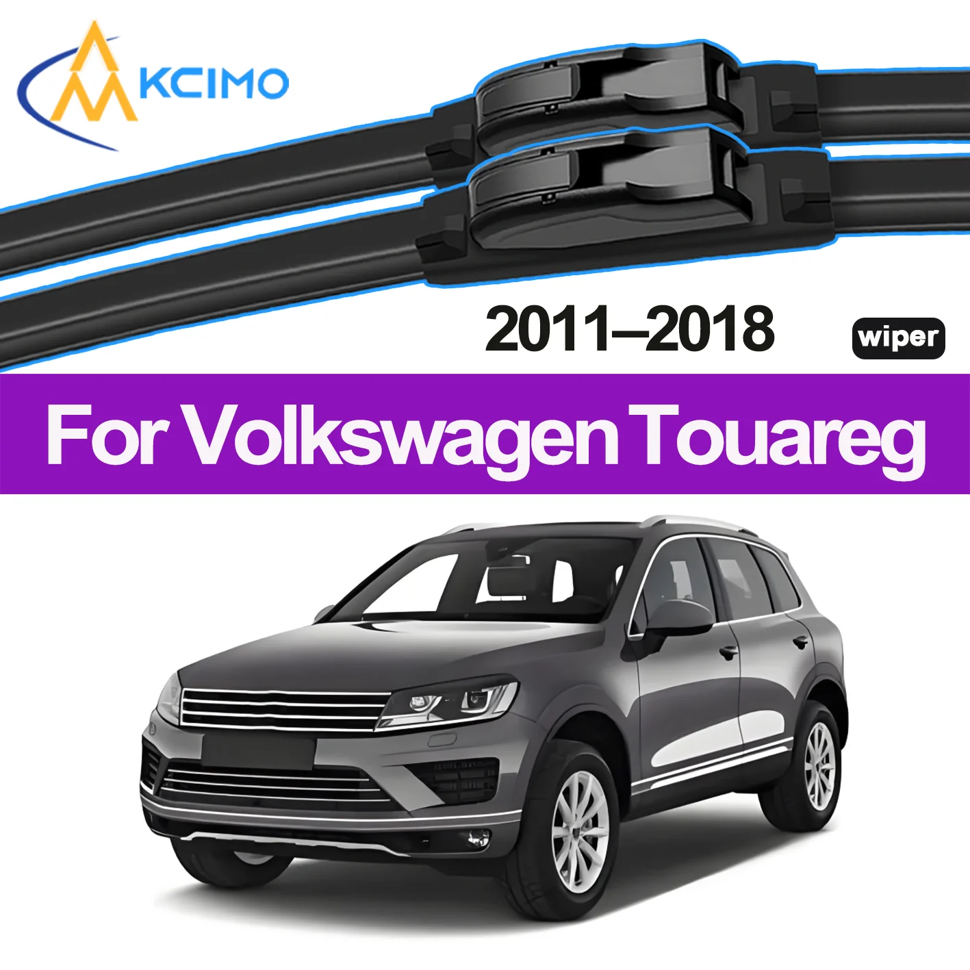 

2pcs Quality Windscreen Silent Black Car Rain Brush Suitable for Volkswagen Touareg 7P 2011-2018 Front Windshield Auto Wipers