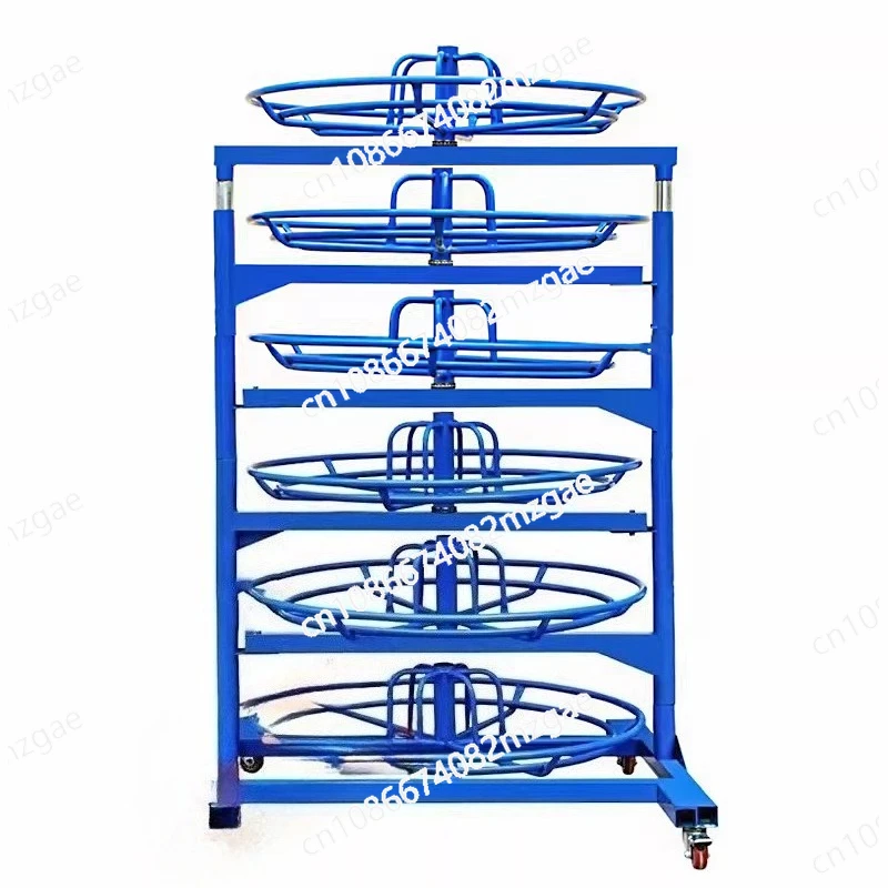 Hydraulic YouTube Shelf Hose Shelf High Pressure YouTube Tray Tube Shelf Six Layers Rotatable Rotating Iron Disc Movable