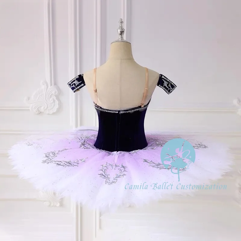 シンプルな新しいスタイル紫の妖精ライラック眠れる森の美女クラシックバレエチュチュパフォーマンスチュチュスカート大人の子供のためにカスタマイズ