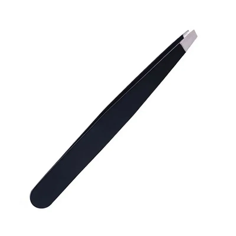 

1/2 Pcs Stainless Steel Black Eyebrow Tweezer with Slant and Flat Point Beauty Tools for Eyebrows & Ingrown Hair Removal
