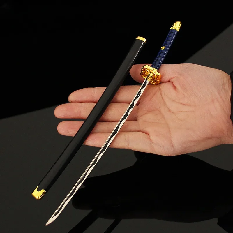 26cm Eightfold Longblade Weapon Anime Game Periphery Metal Katana Weapon Model Collections Ornament Crafts Toys Gifts for kids