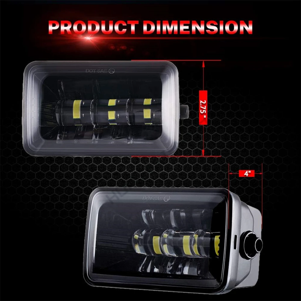 Upgrade LED Fog Lights for 2015 2016 2017 2018-2020 Ford F150 F-150 4 Inch LED Fog Lamps Assembly LED Bumper Driving Lamp 1 Pair