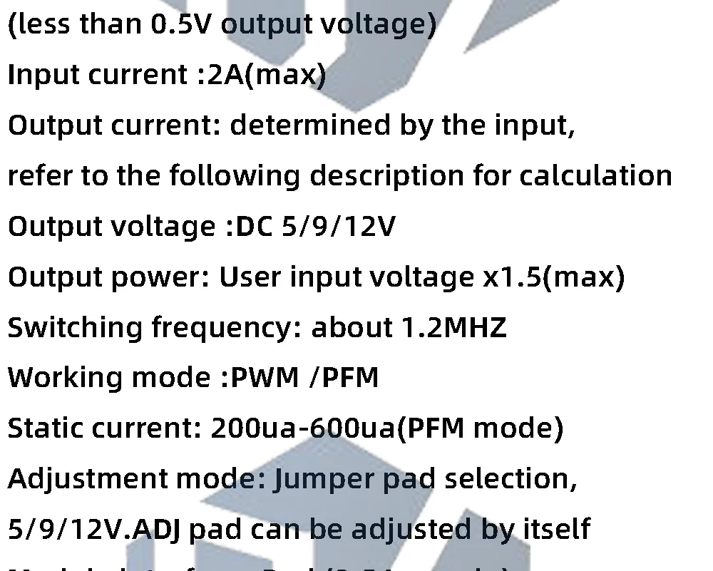 EGBO 2A Mini Boost Board XL3608 5V 9V 12V DC-DC Schalter Step Up Power Modul 2,5V-11,5V Eingangsspannung – Detail 4