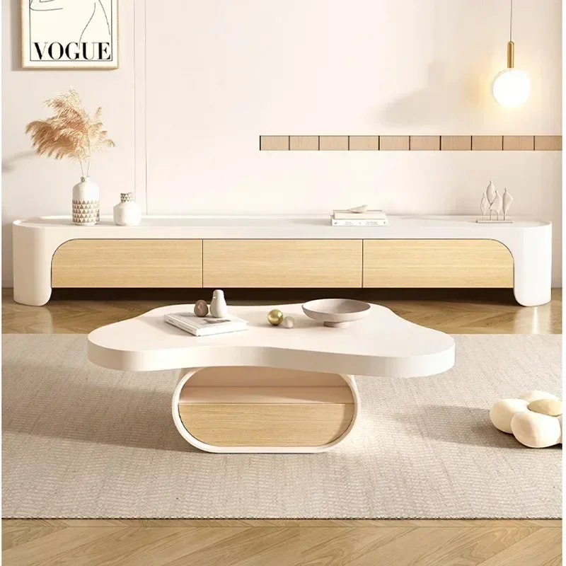 حامل تلفزيون منخفض اللوح، خزانة مركزية، خزانة جانبية، حامل تلفزيون، ملحقات ترفيهية، أثاث Muebles De Sala الحديث #4