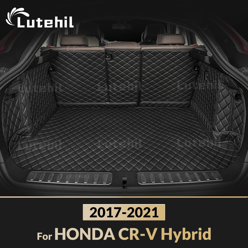 

Для HONDA CR-V Hybrid 2017-2021 20 19 18 коврик для багажника с полным покрытием Lutehil, чехол для багажника автомобиля, подкладка для багажника, аксессуары для интерьера