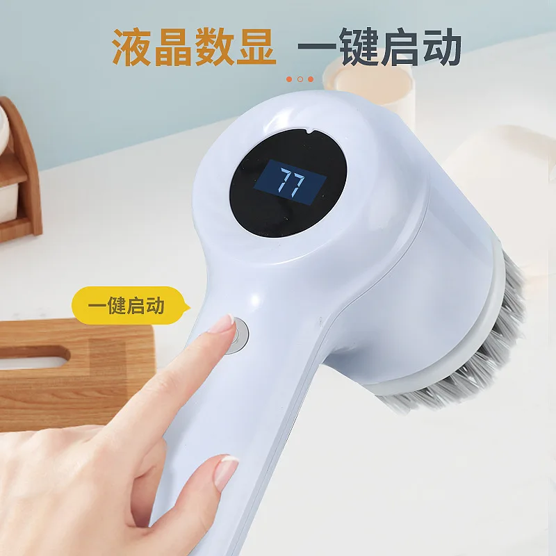 Spazzola per pulizia elettrica Cucina multifunzionale Lavastoviglie Per uso domestico Spazzola automatica wireless pigra Pentola per pulizia portatile