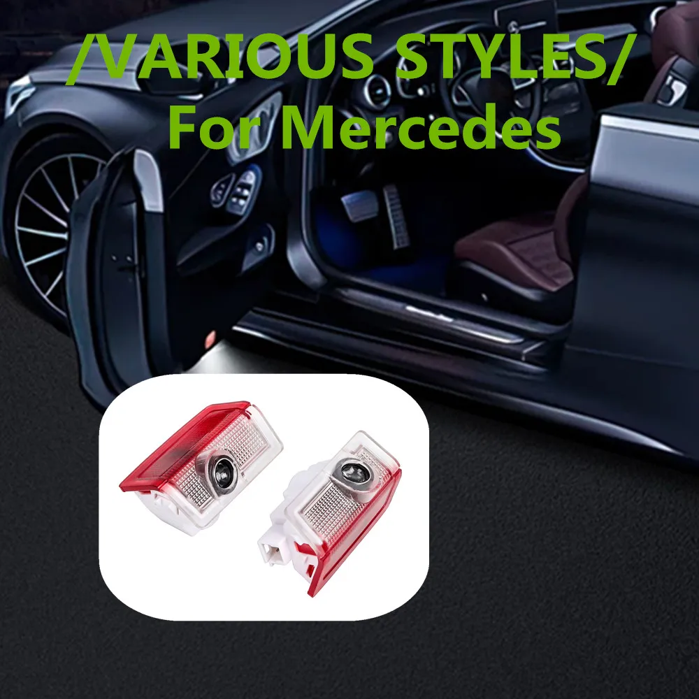 LED Car Door Ghost Shadow Interior Welcome Lights Accessories For Mercedes Benz W205 W176 W177 X253 X167 W212 W213 W166 W167 300