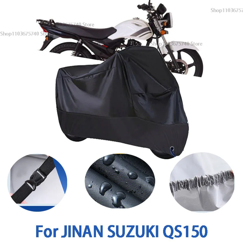 

Motorcycle Full Covers For JINAN SUZUKI QS150 Car Outdoors Sun Protection Dust No Ear Thickened Oxford Clothcover Accessories