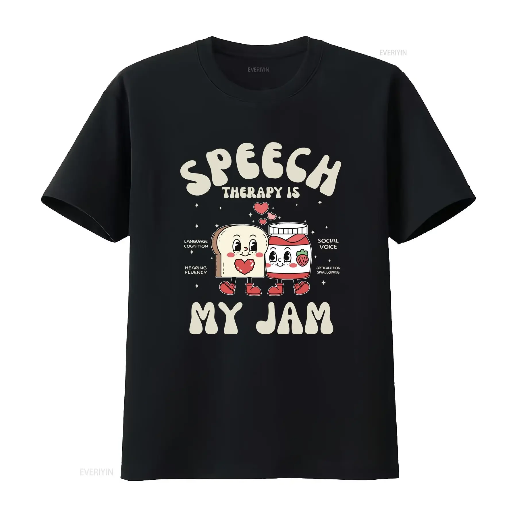 Speech TherapisT T Shirt Therapy is My Jam SLPA Graduation Crew vintage Washed Top For Everyday Wear Stylish graphic homme