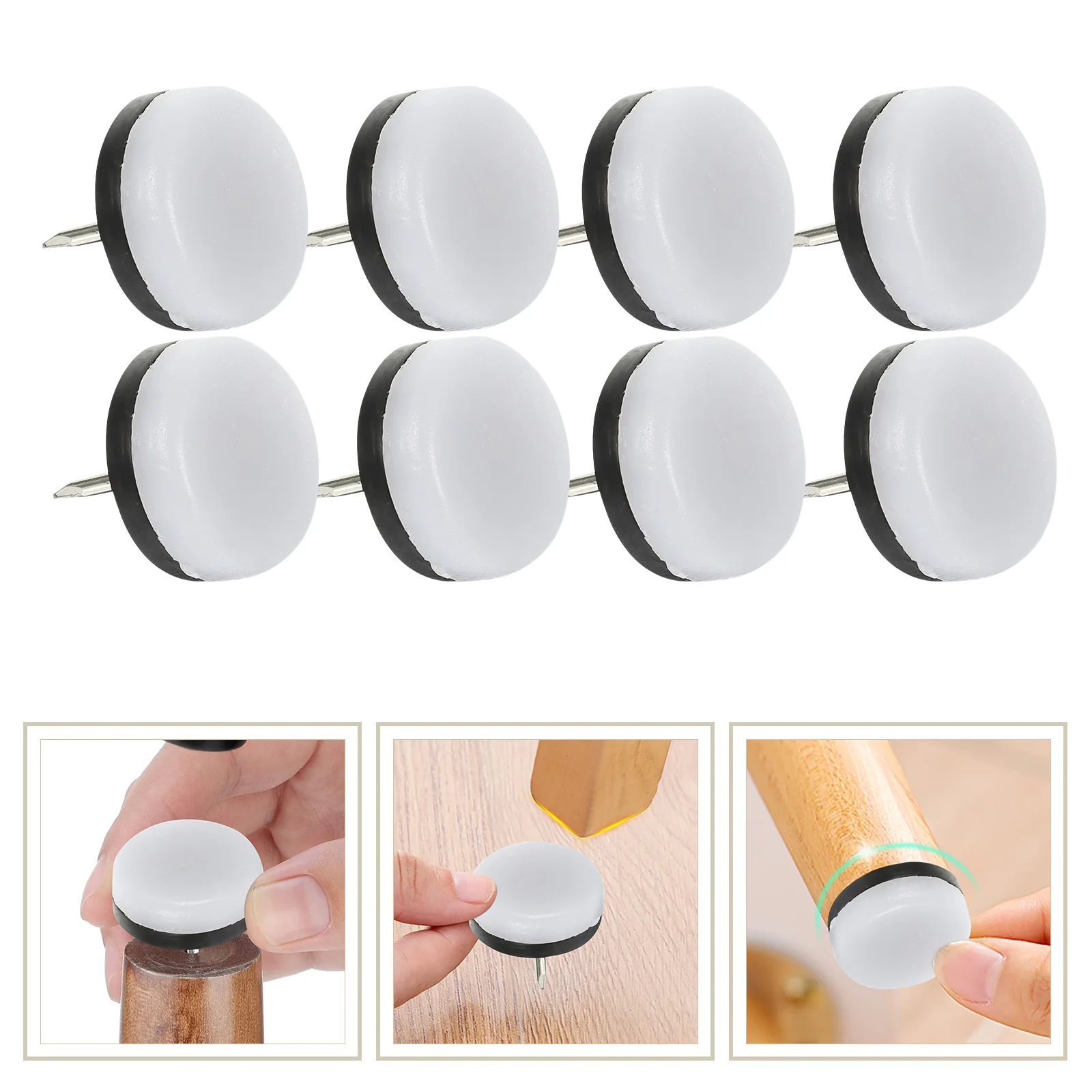 

40 Pcs Spikes Furniture Leg Anti-slip Pads Floor Protector Bottom Chair Bottoms Nylon Tacks Protectors
