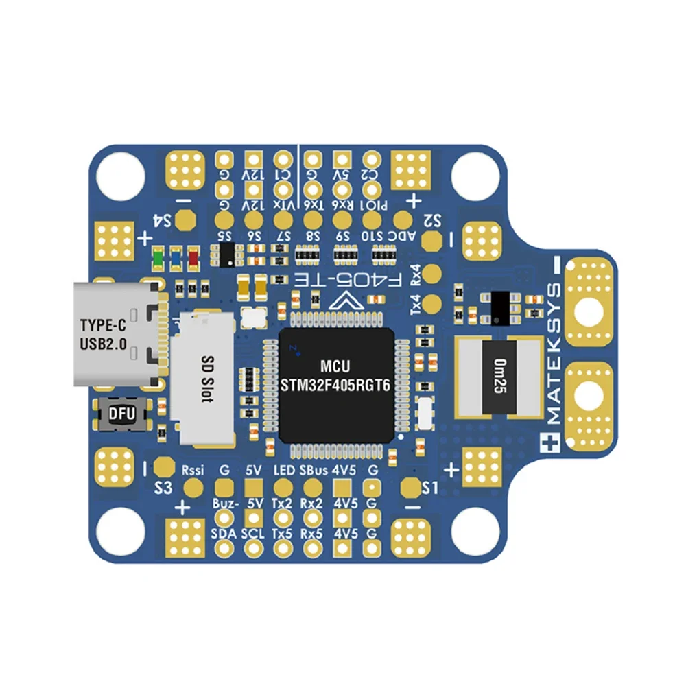 Mateksys-フリースタイルドローン用フライトコントローラー、rc用フライトコントローラー、fpv、F405-TE、baro、osd、microsd、blackbox、dual bec、220a、current senor 3-8s pdb