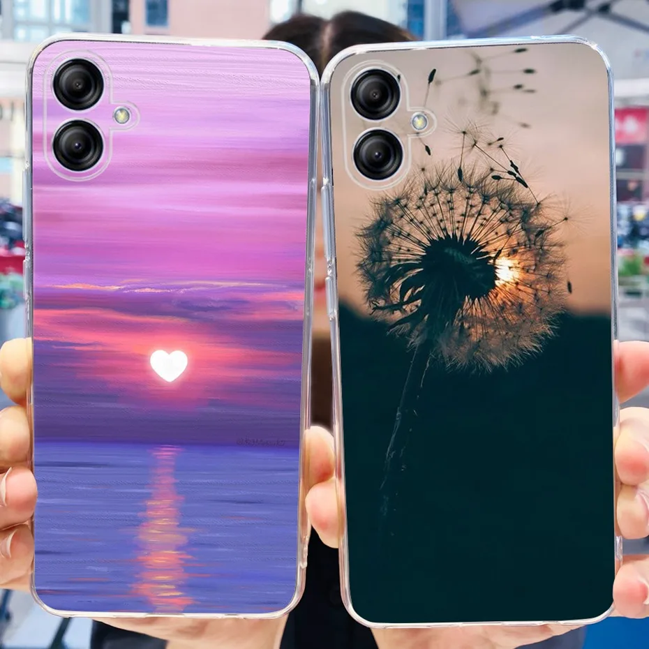 Etui na telefon Samsung Galaxy A04e modne miękkie silikonowe etui tylne TPU do Samsung A04 A04e A04s SM-A042F A045F A047F