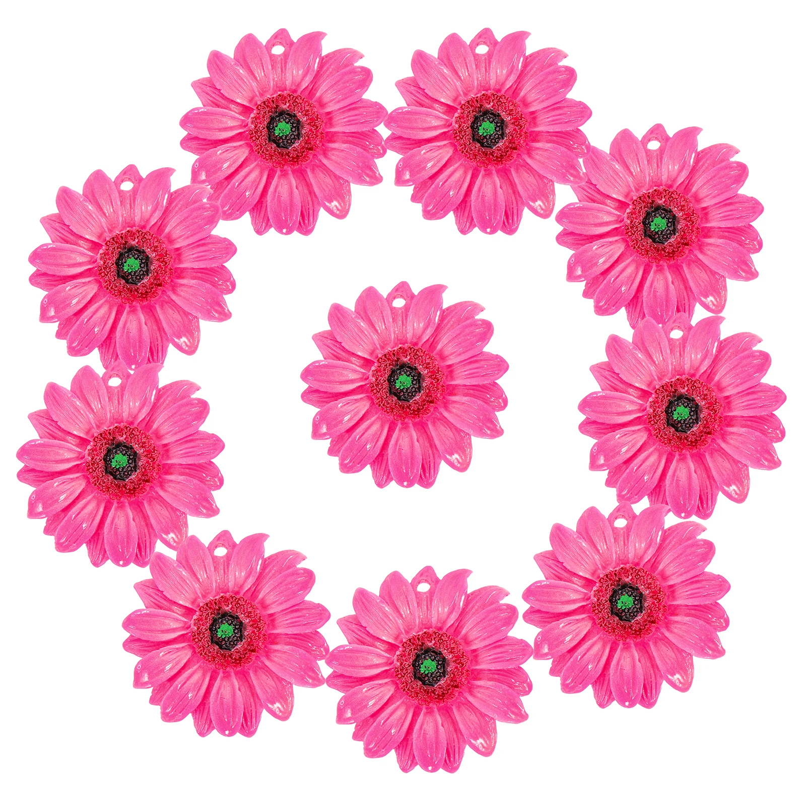 

10pcs Sunflower Keychain Charms Resin Small Pendant for Bracelets DIY Jewelry Making Crafts Gifts Flower Accessories