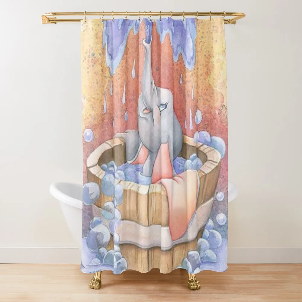 Sweet Dumbo Shower Curtain Shower Sets For Bathroom Transparent Bathroom Shower Curtain