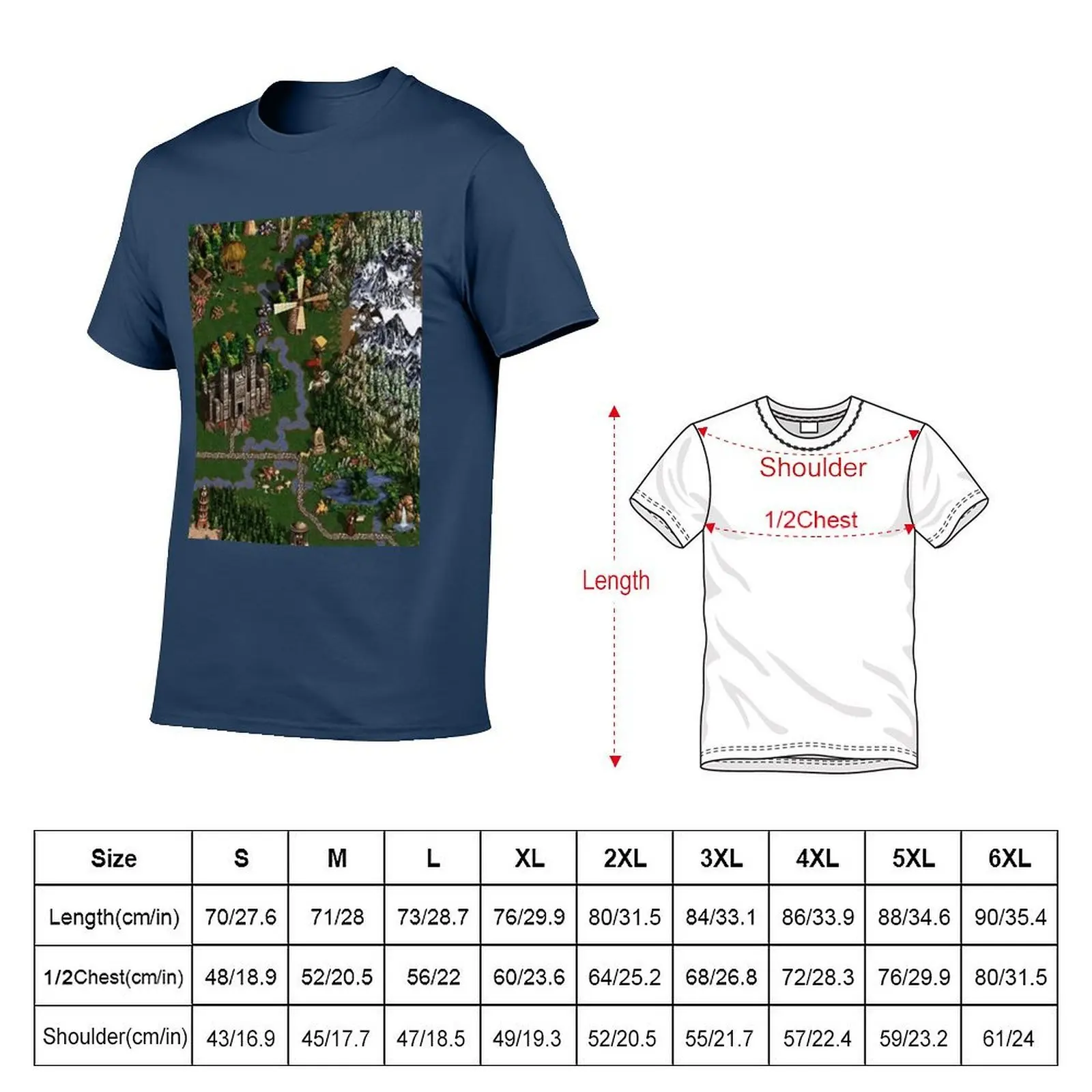 heroes of might and magic Graphic . T-Shirt man t shirts for men t shirts for man cotton funny T-Shirt
