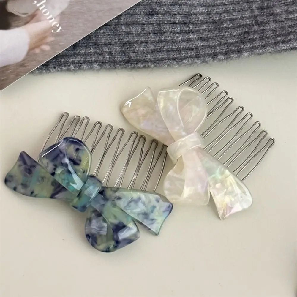 Headwear Bowknot Hair Accessories Hairpin Bow Barrettes Women Hair Comb Acetic Acid Hair Clips Korean Barrettes Girl Bangs Clip