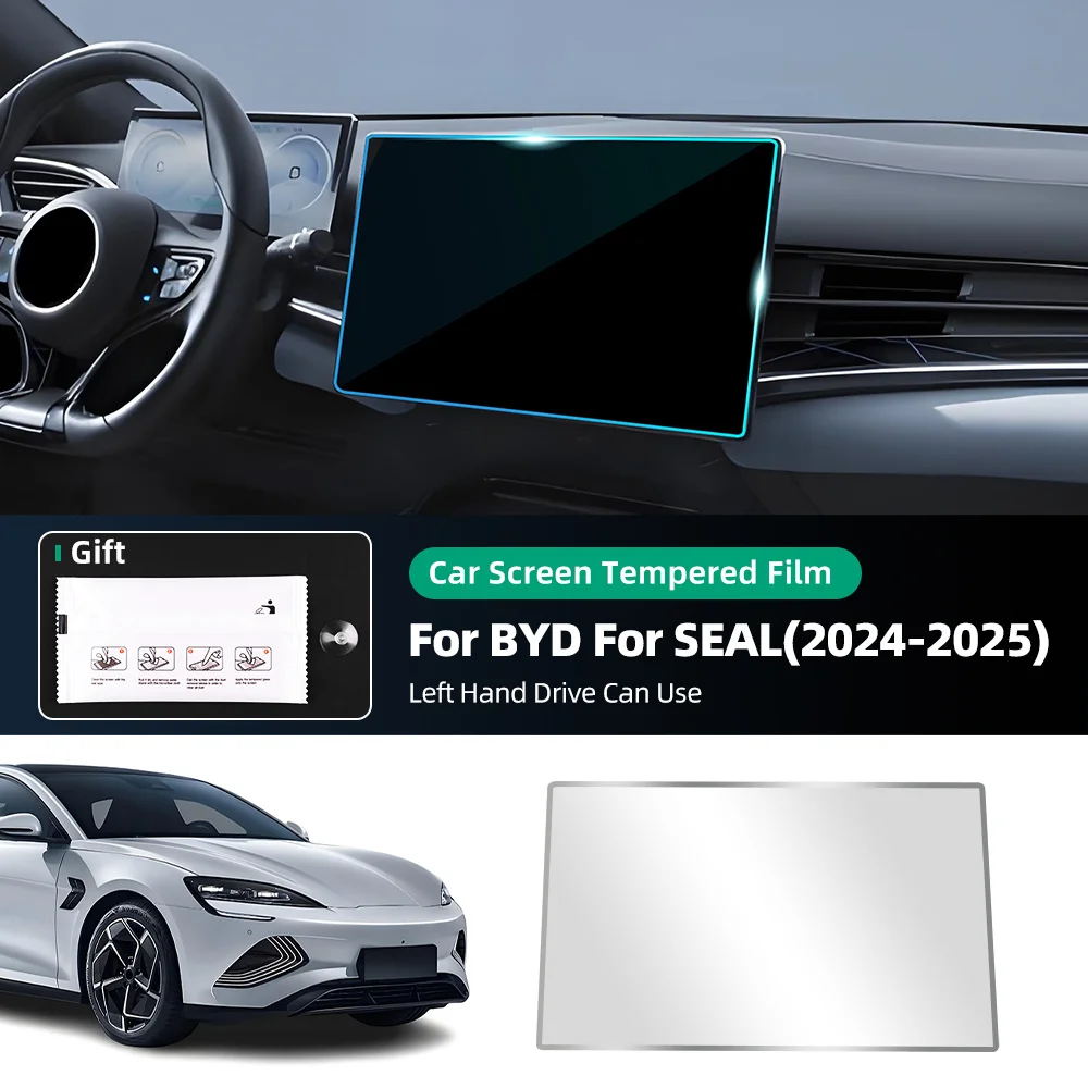 

For BYD SEAL 2024-2025 Tempered Glass Film Navigation GPS Screen Dashboard Protector Easy Installing Car Interior Accessories