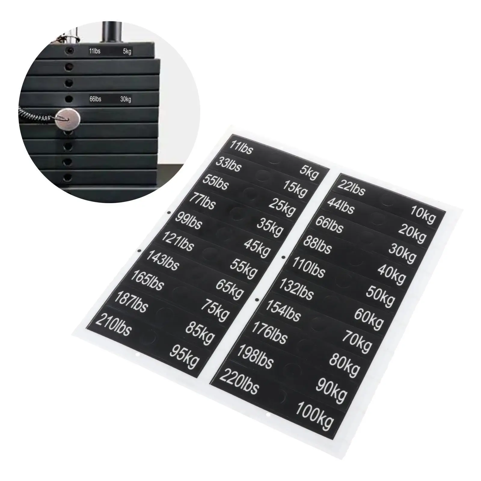 Weight Stack Labels Weighted Block Label Sticker for Weight Identification Number Stickers for Workout Gym Machine Accessories