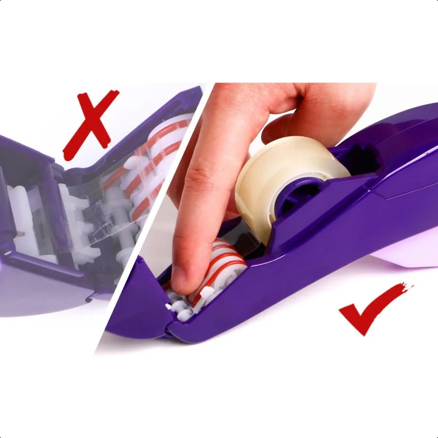 Pistola dispensadora de cinta de embalaje portátil con cortador automático, segura con una sola mano, conveniente, se adapta a cinta de 1 2''3 4'', incluye Kissdeer Roll Pi