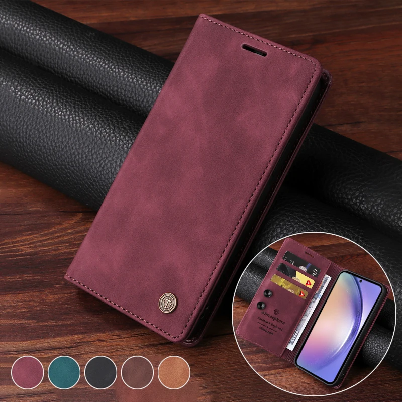 

Wallet Magnetic Leather Case For Samsung Galaxy S23 Plus S22 Ultra S21 FE S20 FE S10 S9 S8 Plus Note 20 20 Ultra 10 Plus A54 A53