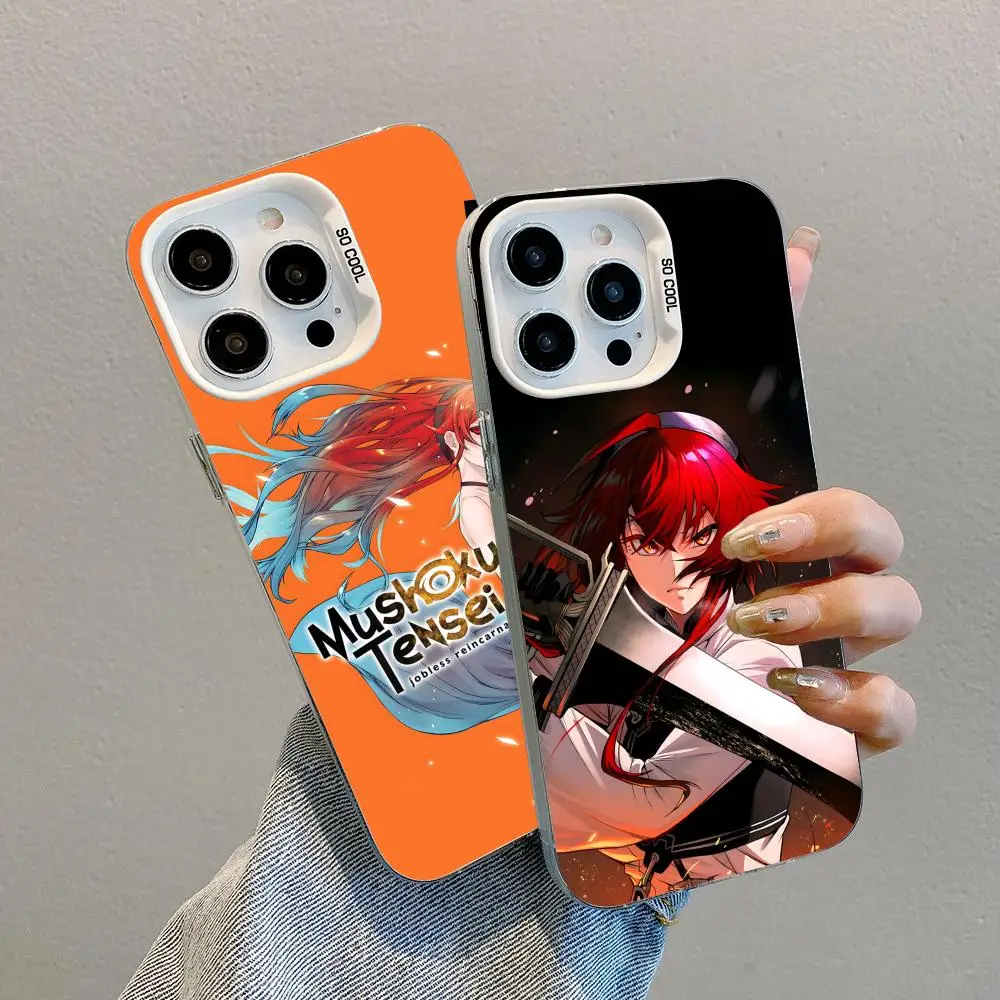 Funda para Teléfono Mushoku Tensei Eris Boreas para iPhone 17 16 15 14 13 12 11 X XR XS 8 7 Air Pro Max Plus, Blanca Translúcida