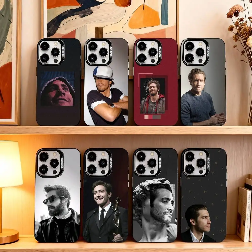 

J-Jake G-Gyllenhaal Colorful S-Silver Back Phone Case For iPhone17,16,15,14,13,12,11 Plus,Pro Max Black Candy silver phone case
