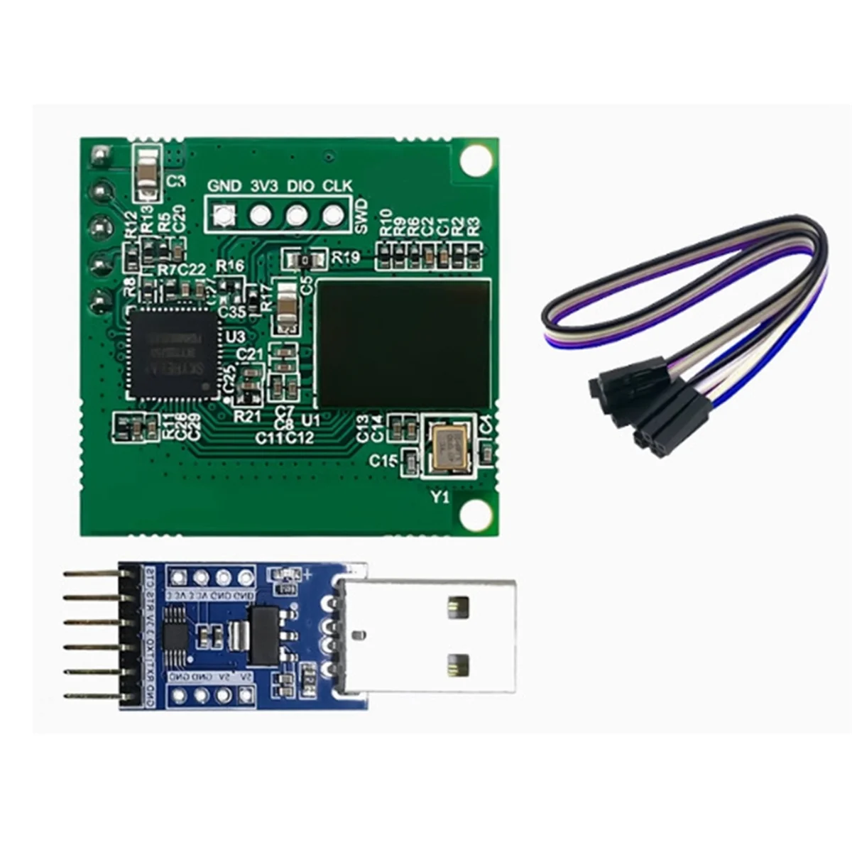 

LD6001B 60GHz MmWave Radar Sensor+CH340 Serial Port Board High Precision Multi-Target 3D Human Presence Sensor Module