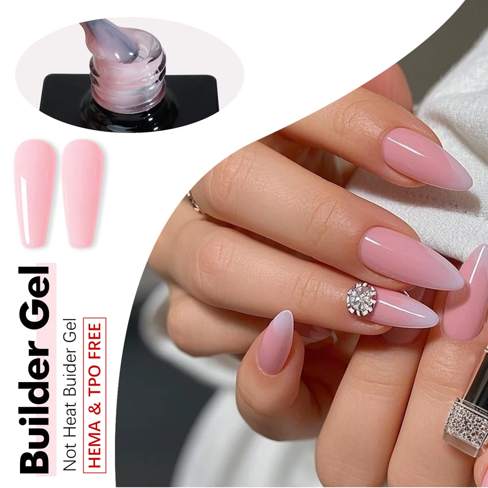 OEM Hema Free Builder extensión de Gel duro engrosamiento cepillo fortalecedor de uñas en botella constructor de Gel Soak Off UV Nail Art Design
