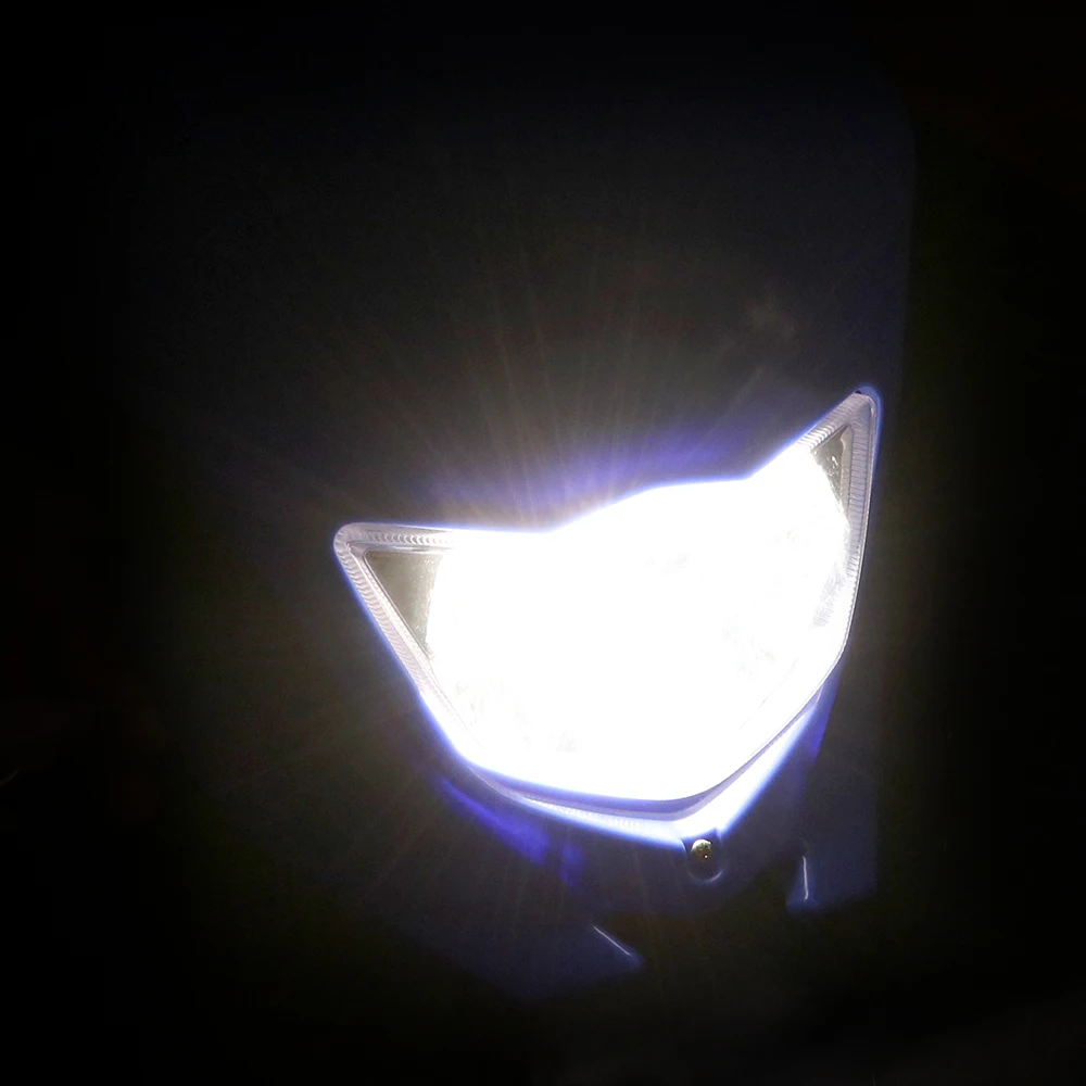 Uniwersalny reflektory motocykla H4 żarówka typu Motocross motor terenowy Supermoto reflektor dla EXC XCF SX F SMR Enduro 2017 18