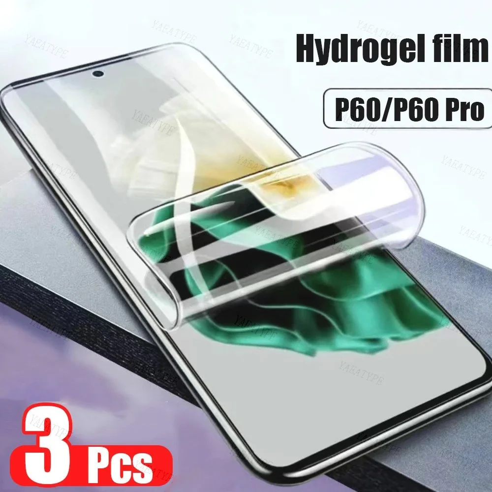 3PCS For Huawei P60 Pro Hydrogel Film Screen Protector For Huawei P60 P 60 Art 60Pro 2023 4G Soft Cover Film