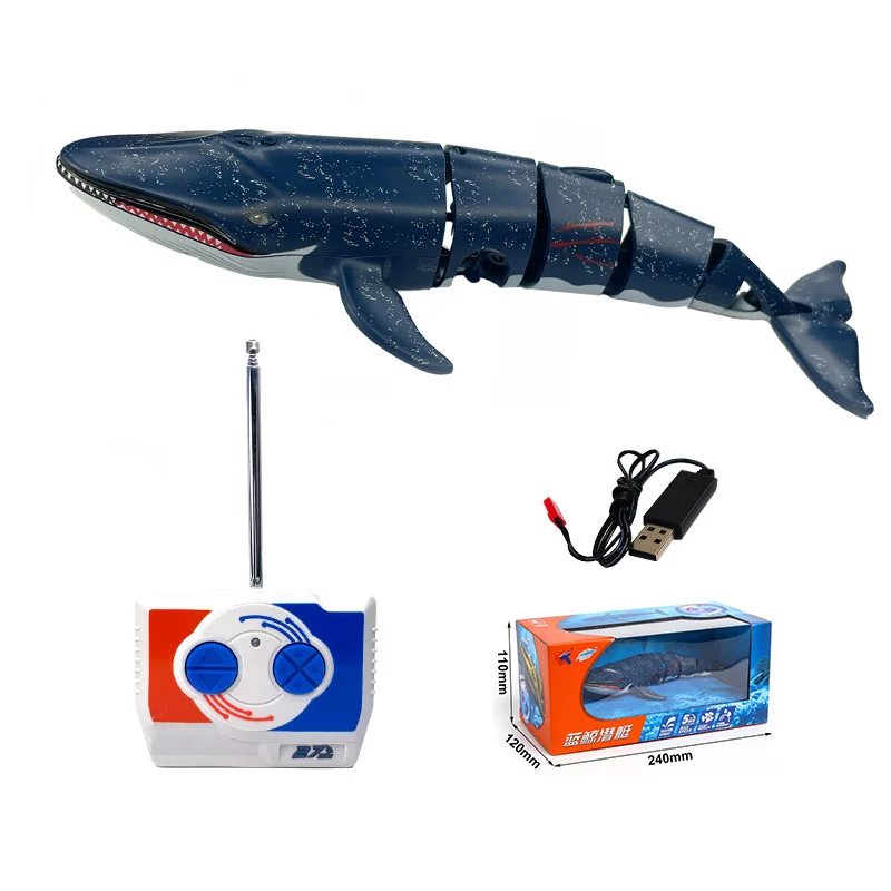 2,4G Control remoto natación Mosasaurus ballena agua eléctrica dinosaurio Ankylosaurus Brachiosaurus Triceratops juguete modelo Animal