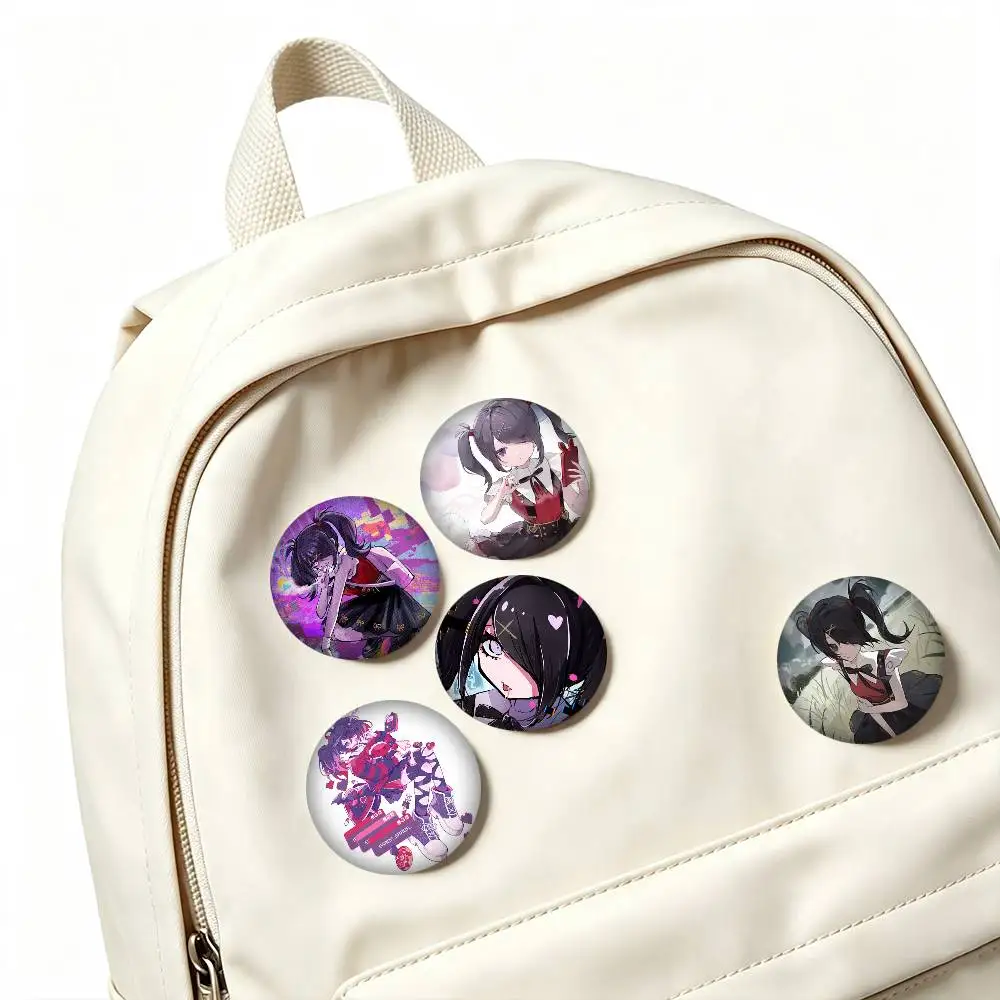 A-Ame chan Needy Streamer Overload 25 32 44 58 75mm Badges Personalized Round Brooches Pins Accessory Gift