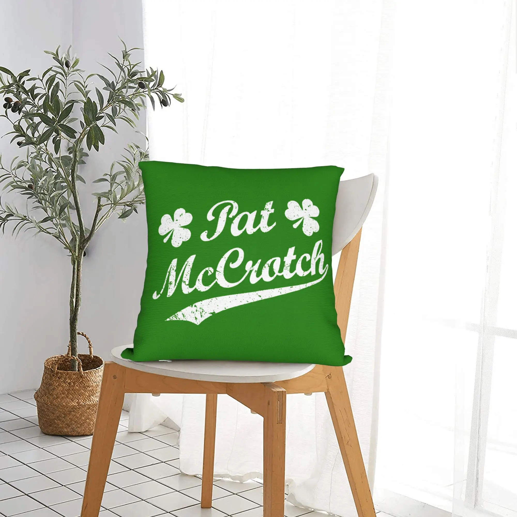 St. Patrick's Day Pat McCrotch Pillowcase Cushion Cover Decoration Irish Name Saint Paddy Pillow Case Cover Chair Dropshipping