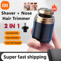 Xiaomi 2-in-1 Electric Shaver Nose Hair Trimmer Rechargeable Men's Nose Hair Removal Shaver Portable Mini Knife Men's Razor