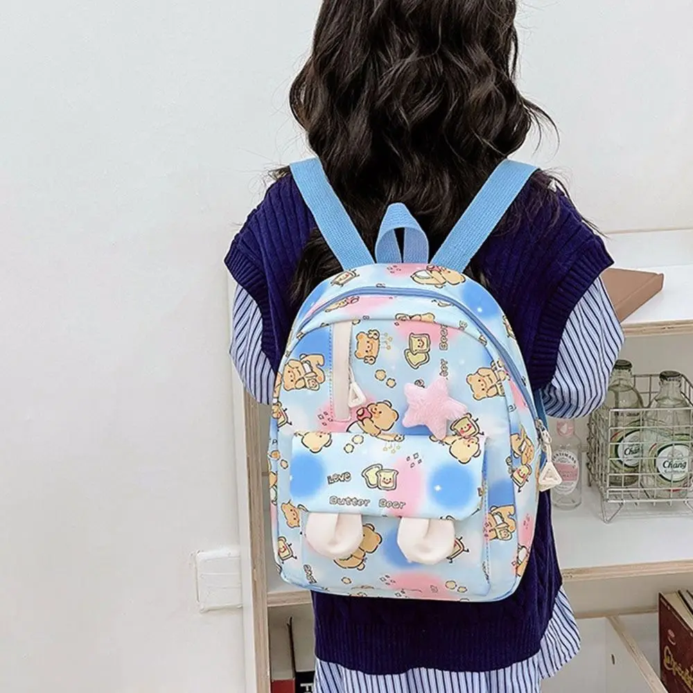 Cartoon Nylon Schultaschen Bär Große Kapazität Rucksack Kinder Rucksack Jungen/Mädchen