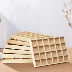 Wooden Jewelry Organizer Trays Earrings Ring Necklace Jewelry Storage Stand Display Holder Boxes Removable Wooden Batten Spacer